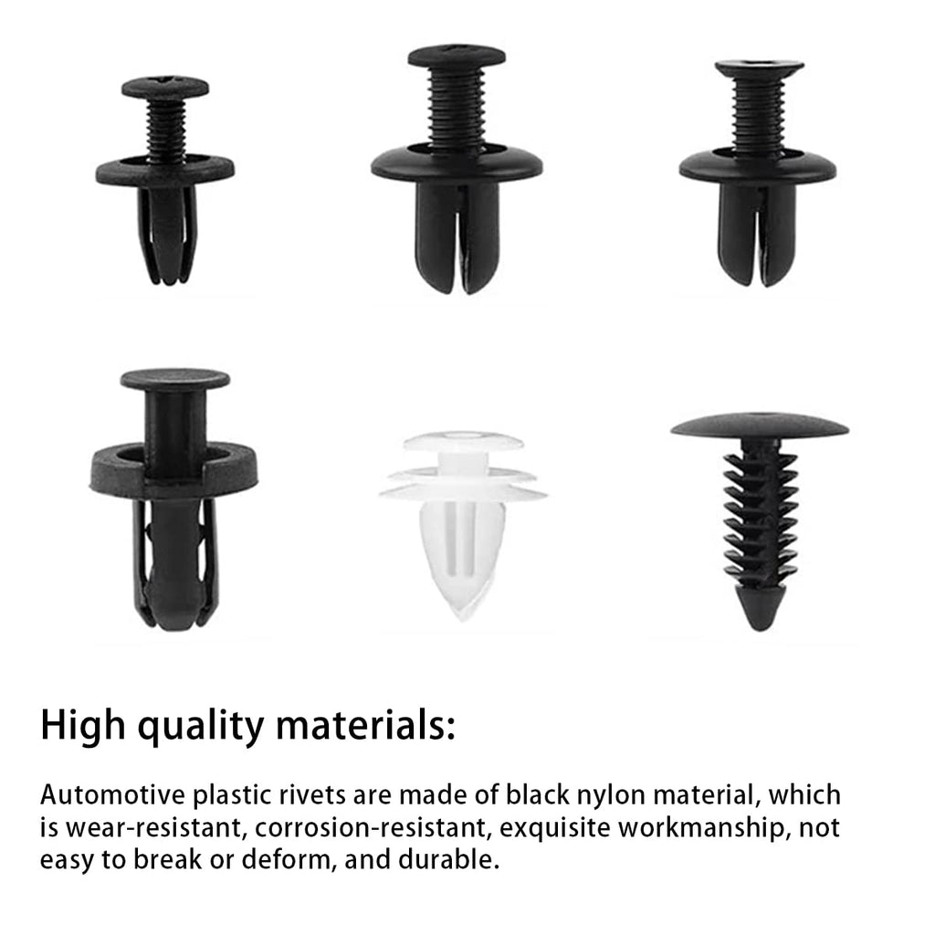 100PCS Car Retainer Clips Kit with Removal Tools - Auto Body Push Pin Rivets Auto Edge