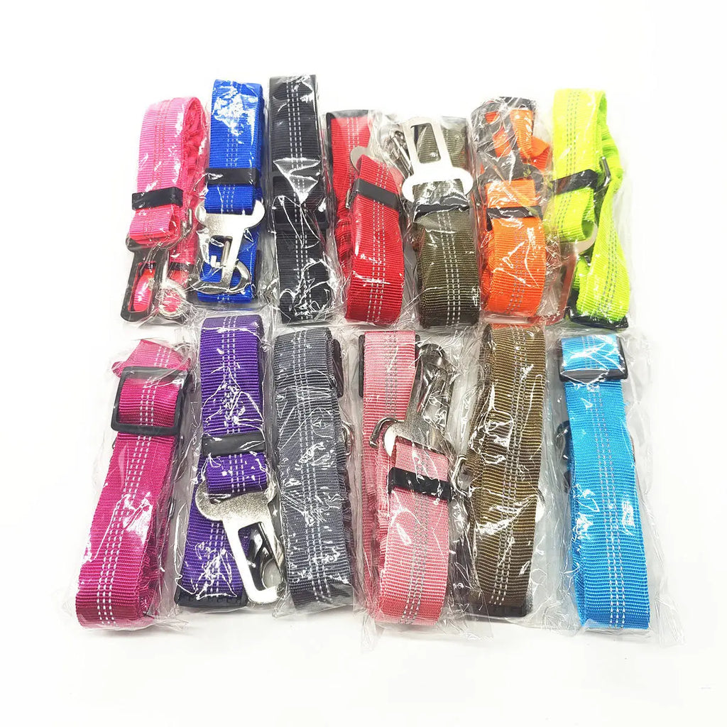 Adjustable Dog Car Seat Belt - Chew-Resistant Safety Leash Auto Edge